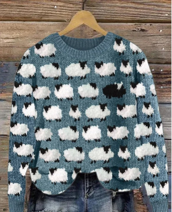 Haut ample à col rond - manches longues