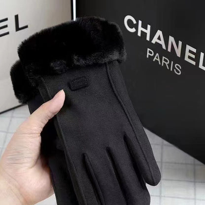 Gants chaud velours élegants - Protection contre le froid