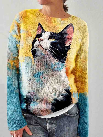 Haut ample à col rond - manches longues