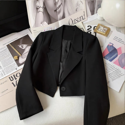 Blazer noir court - stylé urbain
