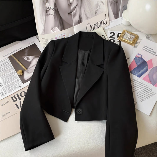 Blazer noir court - stylé urbain