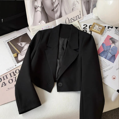 Blazer noir court - stylé urbain