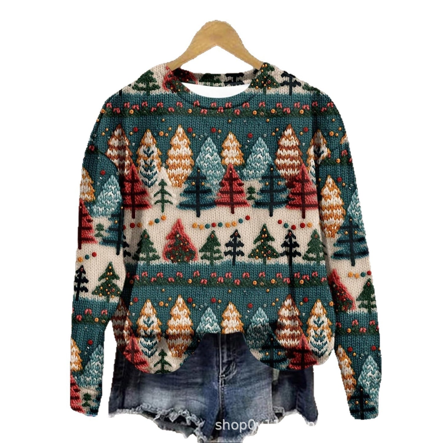 Haut ample à col rond - manches longues