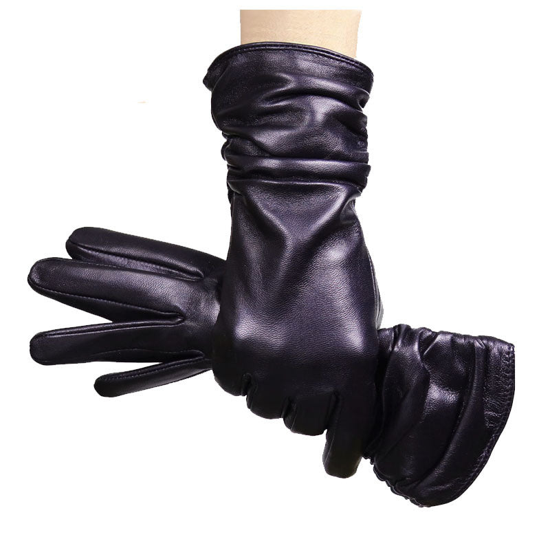 Gants en cuir étendu classy