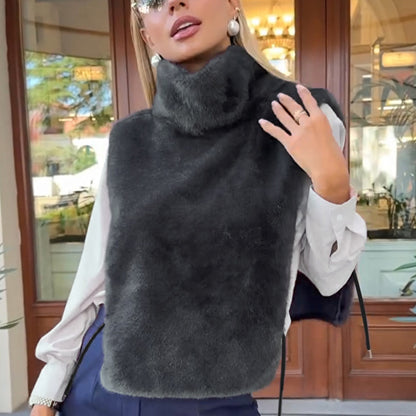 Gilet en fourrures de luxe léger - chaud de haute qualité