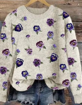 Haut ample à col rond - manches longues