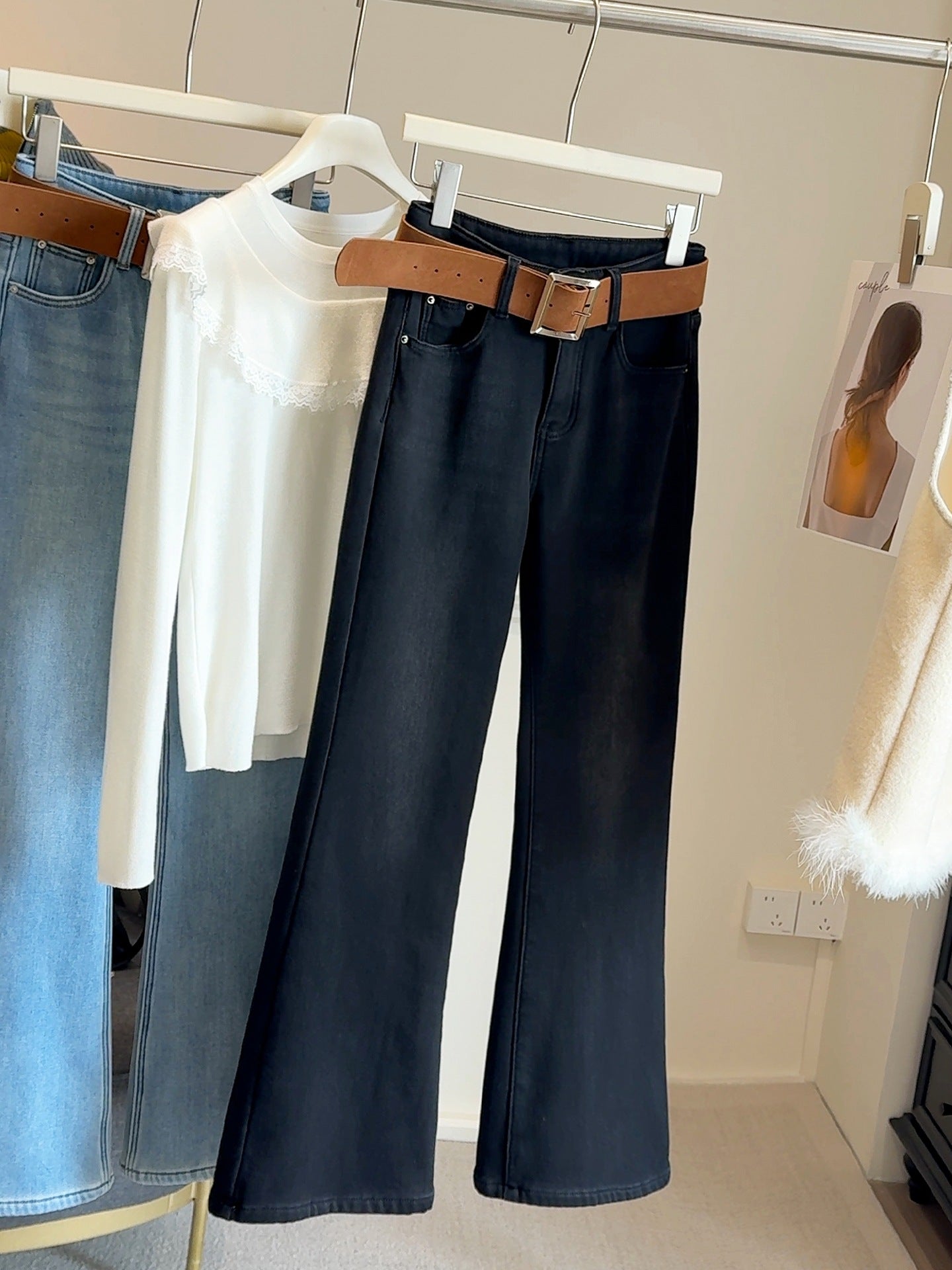 Jean skinny taille haute pour femme