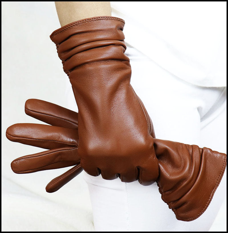 Gants en cuir étendu classy