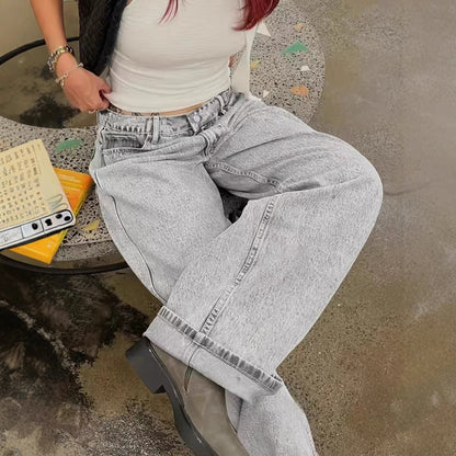 Jean ample décontracté à jambe droite