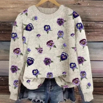 Haut ample à col rond - manches longues