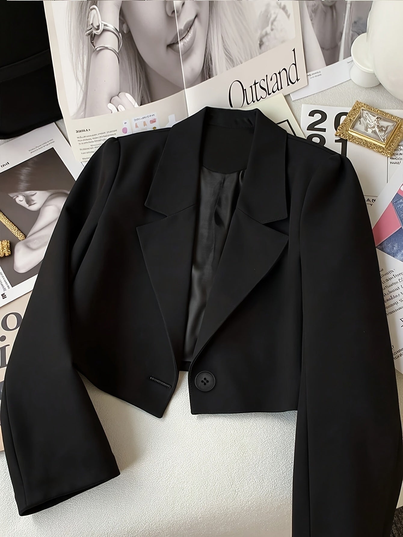 Blazer noir court - stylé urbain