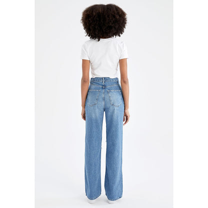 Pantalon ample à jambes larges déchirés pour femmes